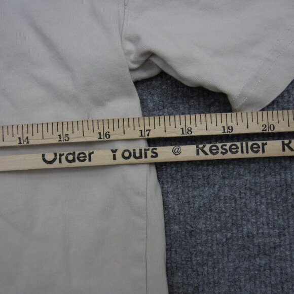 Posty Co Shirt Adult XS Beige Post Malone H&M Demon Lyrics Short Sleeve - Picture 11 of 12